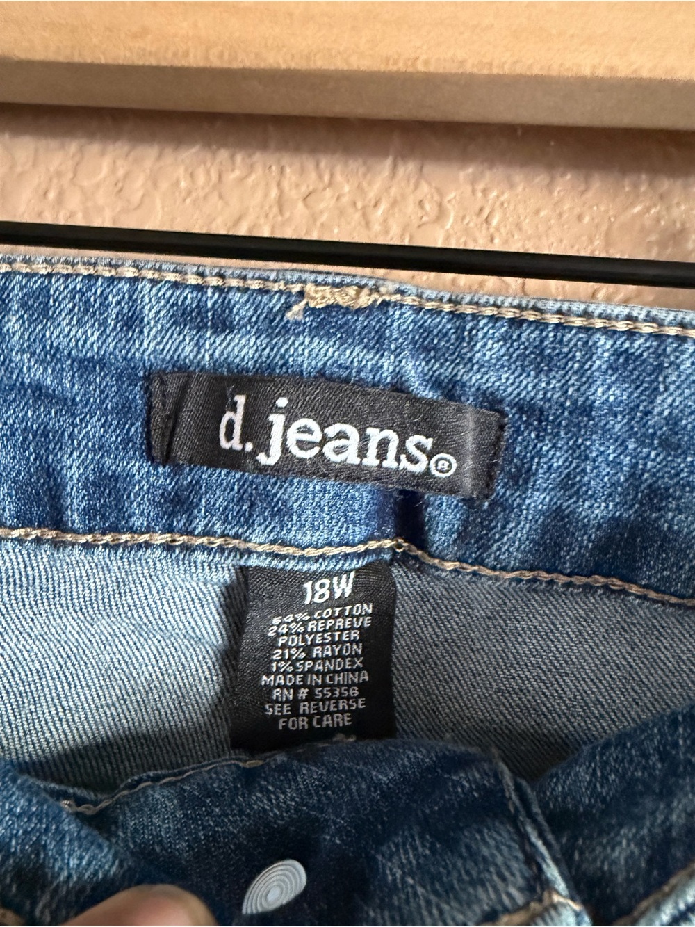 d. jeans Skinny Bootcut High Rise Jeans Size 18W NWT - Picture 7 of 13